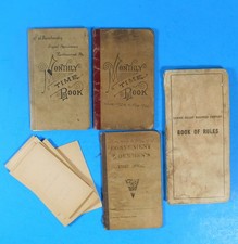 Lot of 3 Antique Railroad Monthly Time Books 1916 1924 1942 + LVRR Book of Rules picture
