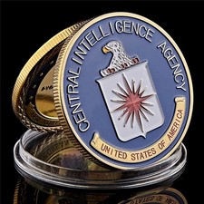 CIA Challenge Coin US Military Central Intelligence Agency Gold Collectible Caps picture
