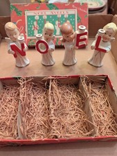 Vintage Commodore Japan Noel Christmas Angel 4 Piece Candle Holder - Perfect-ish picture