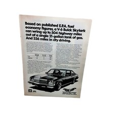 1974 1975 Buick Skylark V-6 Car Original Print ad 70s picture