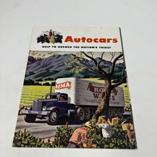 1949 Autocar Truck Brochure Roma Wine Coca-Cola Beer Beverage Delivery Foldout picture
