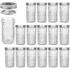 12 Oz Mason Jars Canning Jelly Preserve Jars Regular Lids Food Storage 15 Pack picture