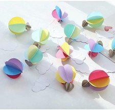 3D Balloons Paper Garland Hanging Decorations Party Supplies picture
