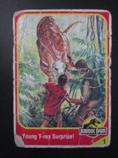 JP06 JUVENILE TYRANNOSAURUS REX # 1 JURASSIC PARK LIM ED MOVIE COLLECTOR CARD picture