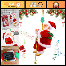 Musical Climbing Santa - Battery Operated, Climbs Up & Down, Holiday Decor picture