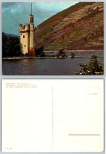 Rhine River Mouse Tower Mäuseturm Bingen Germany Vintage Postcard Umlauf-Verlag picture