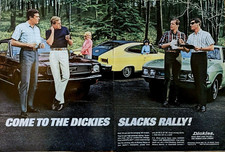 1966 Dickies Slacks AMC Marlin Chevrolet Corvair Ford Mustang VINTAGE PRINT AD picture