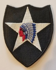 US ARMY 2ND INFANTRY DIVISION INDIANHEAD PATCH - US GOVERNMENT ISSUE USGI picture