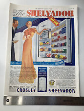 VINTAGE 1937 Print Ad The Shelvador By Crosley Empire State Building 11x13