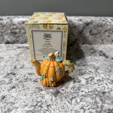 Precious Moments 1999 Monthly Mini Tea Pot October Pumpkin Enesco Avon Exclusive picture