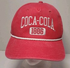 Vintage Red with White Rope Coca-Cola Snapback Hat New picture