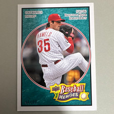 Upper Deck 2008 Baseball Heroes Cole Hamels #136 Sea Green Parallel 40/99 picture