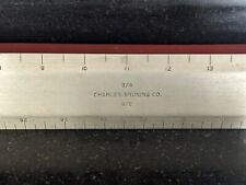 Vintage Charles Bruning Drafting Machine Aluminum Metal Scale Ruler 2710 18