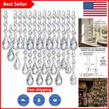 Versatile 30PCS Clear Icicle Prism Ornaments - Perfect for Weddings & Christmas picture