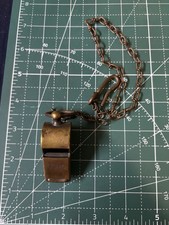 Pre WW2 USMC Rare Engraved Brass Whistle picture