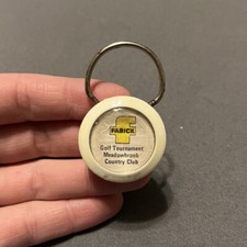 Vintage Fabick Golf Tournament Meadowbrook Country Club Ball Keychain Ring Fob picture