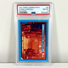 1991 Topps Terminator 2 Stickers #36 A Final Farewell PSA 8 Mint picture