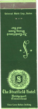The Stratfield Hotel Bridgeport CT Vintage Matchbook Cover 1950s-60s picture