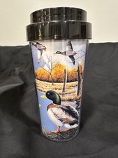 Vintage Thermo-Serv Mallard Ducks Water Travel Tumbler Bob Schmidt Art NEW picture