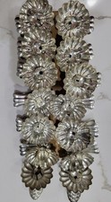 Vtg Set 12 + 2 Tin Metal Clip on Christmas Tree Light Reflectors Candle Holders picture
