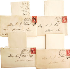 1895 Death Suicide Letters Rose Miller SC Judge Andrew Coe Meriden CT Lot Of 4 picture