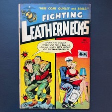 Fighting Leathernecks 5 GOLDEN AGE Good Girl Pin-Up comic Toby 1952 War USMC picture
