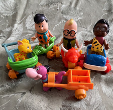 Flintstones Kids Set by Coleco, 1986/ Hanna- Barbara Toys, 5 Figures/ 5 Vehicles picture