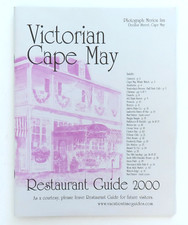 Victorian Cape May Restaurant Guide Menu New Jersey Vintage 2000 Travel Dining picture