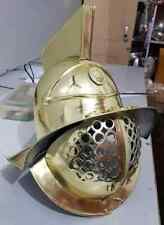 Medieval 18GA SCA LARP Gladiator Helmet III Brass Reenactment Armor Helmet picture