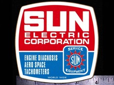 SUN Electric Corporation - Original Vintage 1960's 70's Racing Decal/Sticker picture