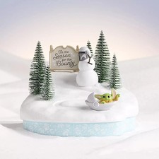 Star Wars The Mandalorian Grogu Sledding Tabletop Decor St. Nicholas Square NEW picture