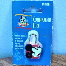 Vintage NEW SEALED Disney Mickey Mouse World Two Dial Combination Lock  picture