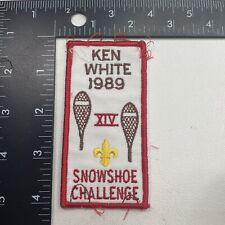 Vtg 1989 KEN WHITE XIV SNOWSHOE CHALLENGE Boy Scouts Patch 03I picture
