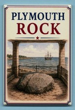 PLYMOUTH ROCK *2x3 FRIDGE MAGNET* SETTLEMENT AMERICA 1620 MAYFLOWER PILGRIMS MA picture
