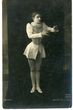Art Deco Wasp-Waist Pierrot Envy Original Photo Postcard RPPC picture