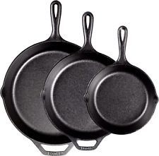 Pre-Seasoned Cast Iron Skillet Set 8 Inch,10.25 Inch, & 12 Inch Skillet 3 Piece picture