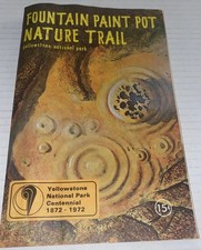 1972 Yellstone National Park Fountain Paint Pot Nature Trail Booklet Geyser VTG picture