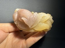 61mm  Natural Due color Mongolian Icy Jade Bangle/Shetei Cui/Fortune Fox picture