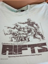 Vtg '90 RIFTS RPG T-Shirt XL Single Stitch Screen Stars Palladium Books RARE picture