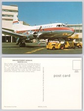 1957 Southwest Airways Martin 2-0-2 San Francisco Airport SFO Postcard picture