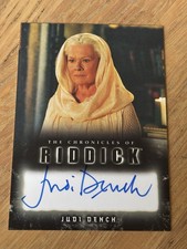 2004 Chronicles of Riddick Movie A2 Judi Dench as Aereon Autograph Card picture