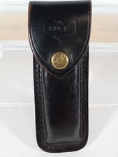 VTG -1975 Buck 110 Leather Folding Knife Sheath Black Hunter Belt 5