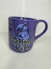 Rainforest Cafe Tuki Elephant Purple Coffee Mug 16 oz Ceramic 1999 picture