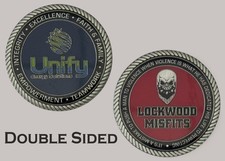 Unify Energy Solutions Lockwood Misfits Skull Themed Challenge Coin J#26 picture