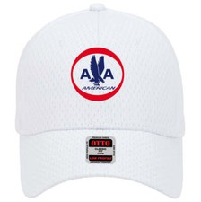 American Airlines White 1962 Logo Adjustable Otto Classic Mesh Baseball Cap Hat picture