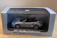 Porsche 911 Turbo Cabriolet 1:43 Herpa Dealer Model WAP0201300G Boxed GT Silver picture