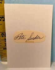 Original Pete Suder Philadelphia A's Cut Signature Autograph   picture