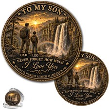 To My Son Challenge Coin From Dad Inspirational Love Gift Graduation Keepsake picture