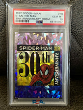 1992 Spider-Man 30th Anniversary Prism Insert #P8 Stan the Man PSA 10 πππ picture