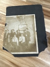 Antique c1915-1925 Group Portrait Photo 7 Young Adults Costume Dress Snapshot picture